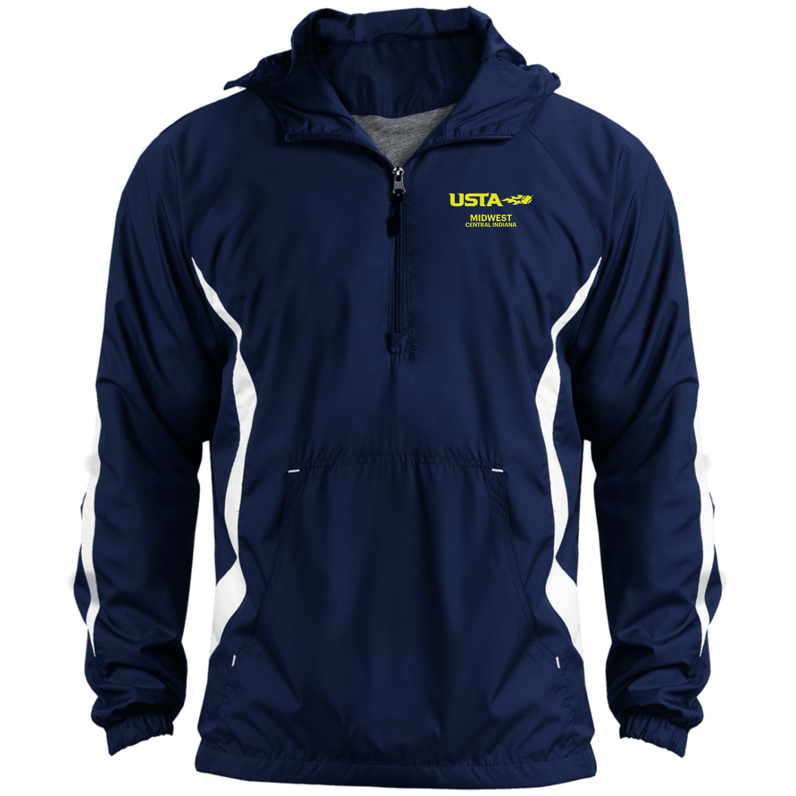 USTA Central Indiana Unisex Colorblock Raglan Anorak
