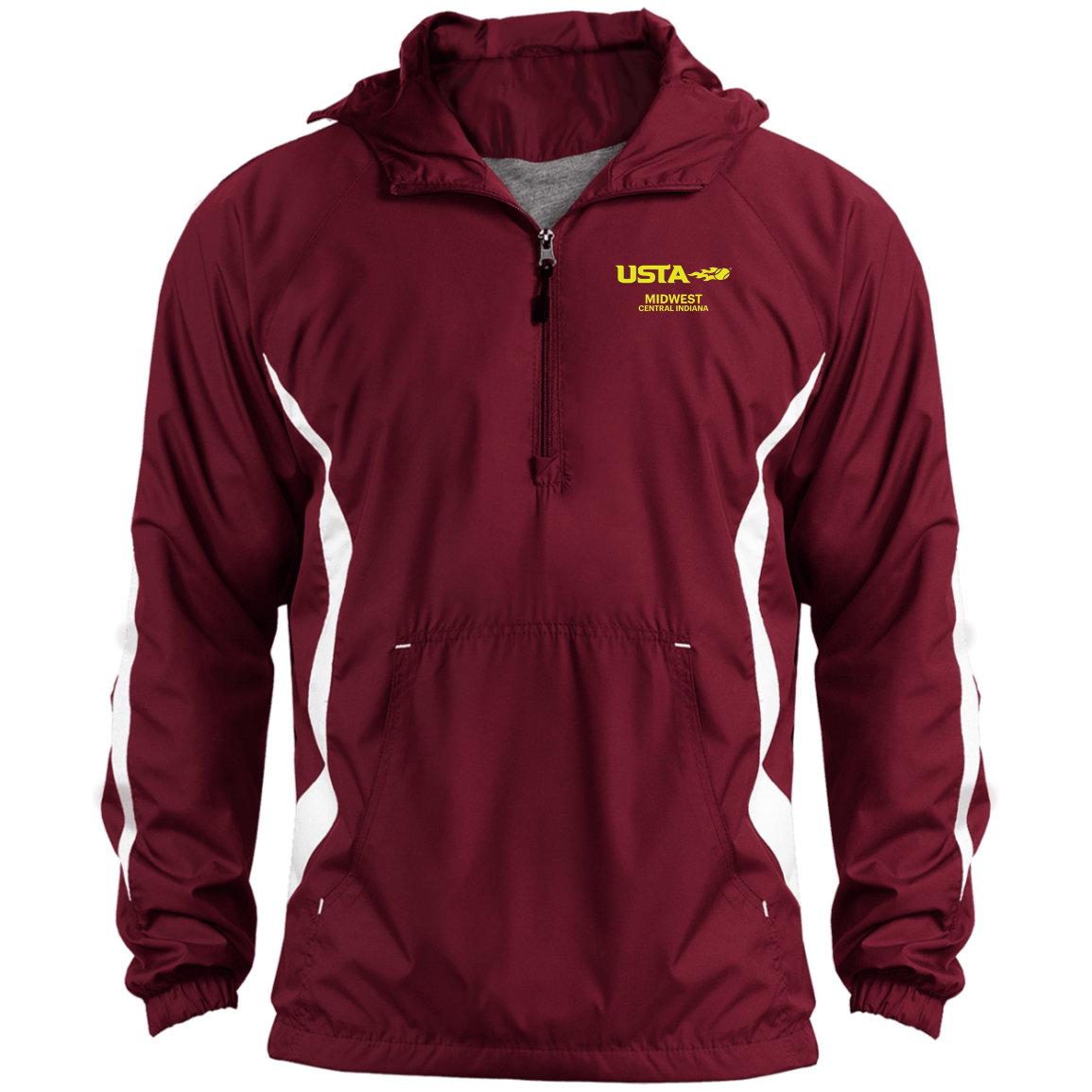 USTA Central Indiana Unisex Colorblock Raglan Anorak