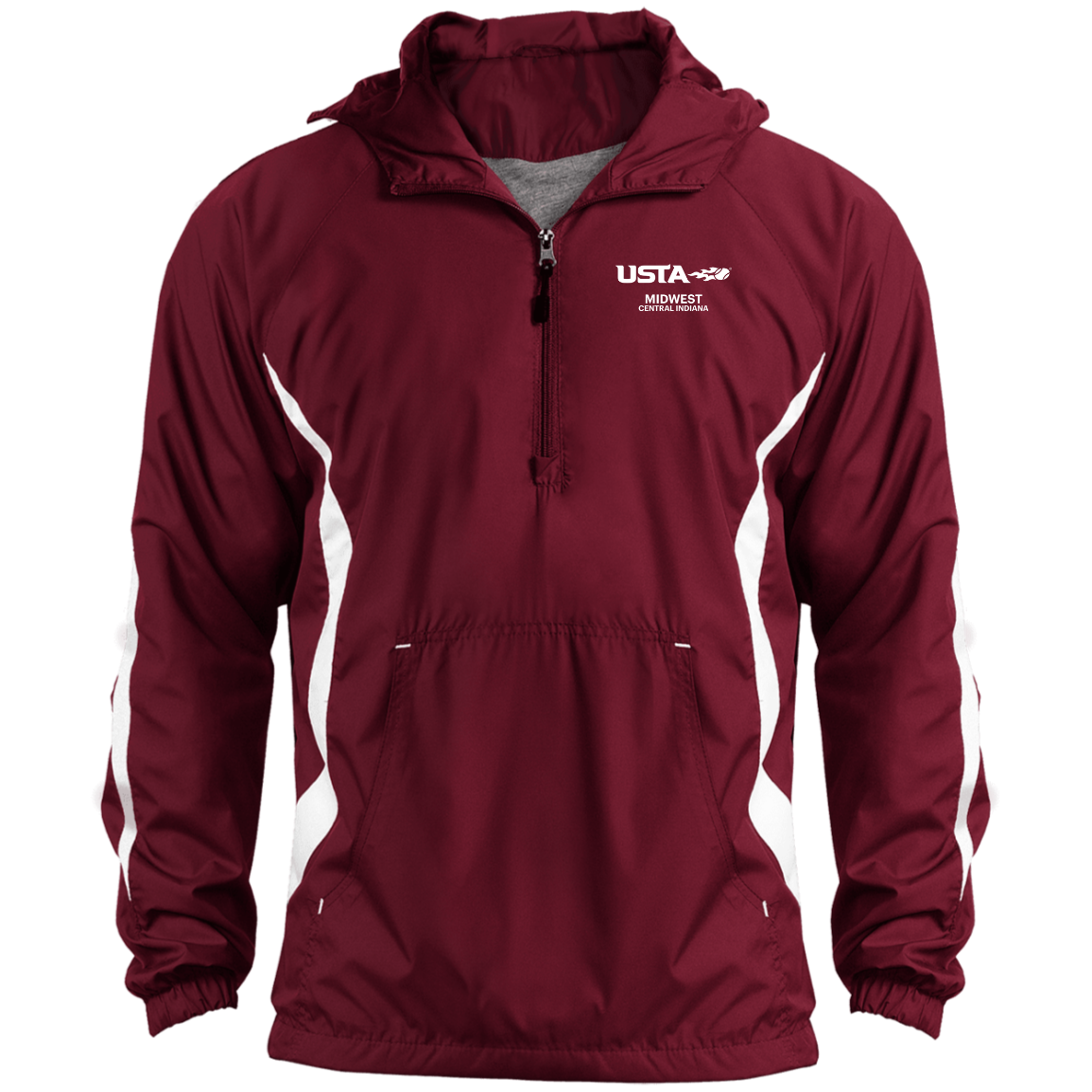 USTA Central Indiana Unisex Colorblock Raglan Anorak