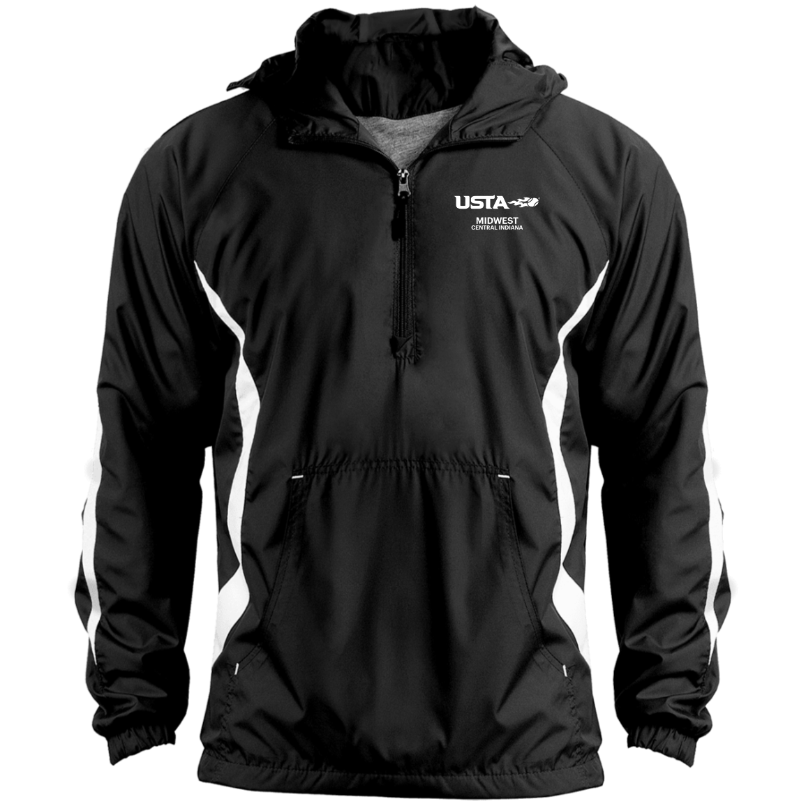 USTA Central Indiana Unisex Colorblock Raglan Anorak