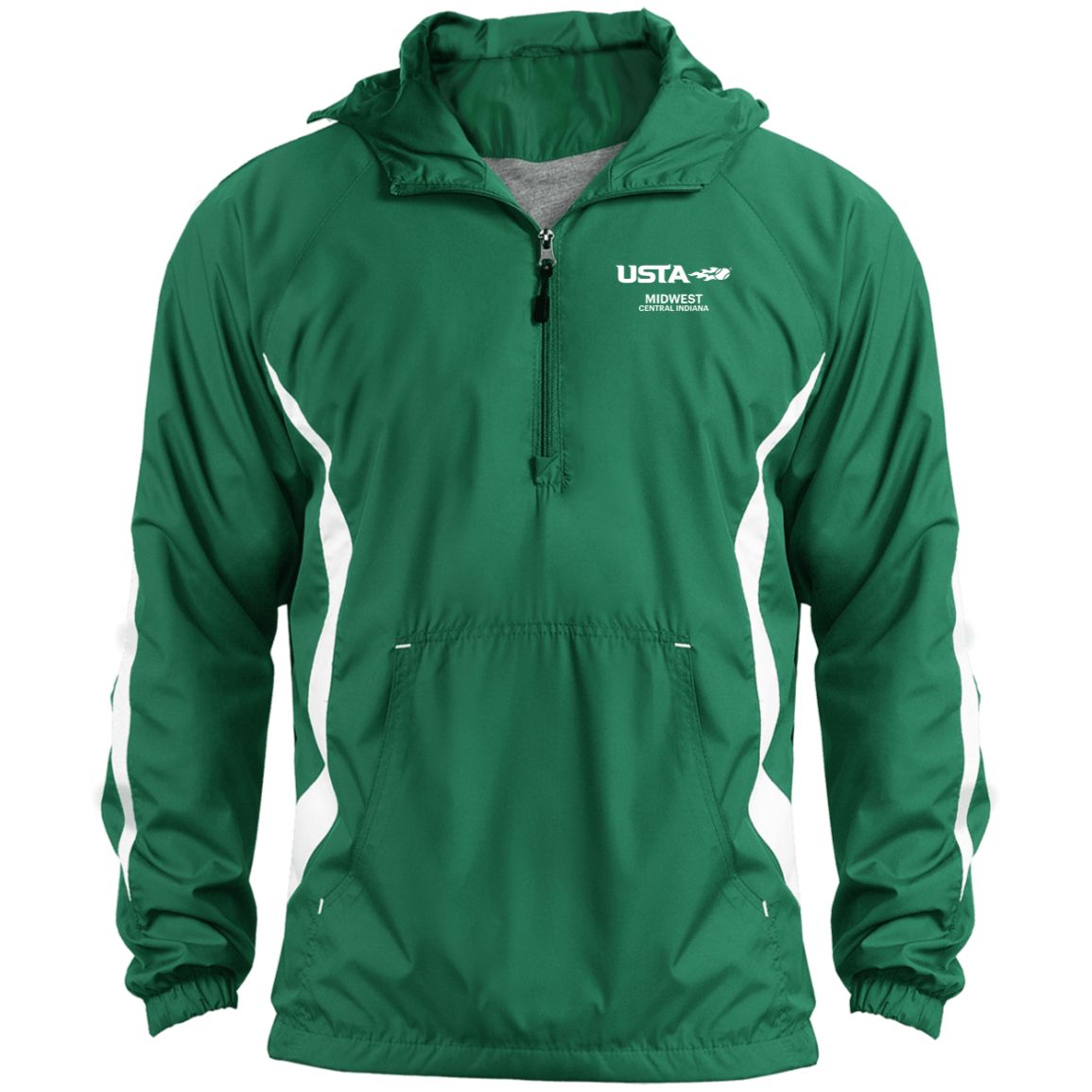 USTA Central Indiana Unisex Colorblock Raglan Anorak