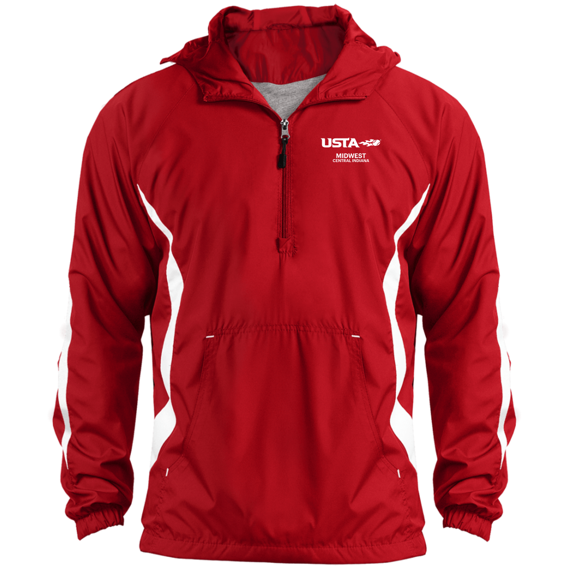 USTA Central Indiana Unisex Colorblock Raglan Anorak