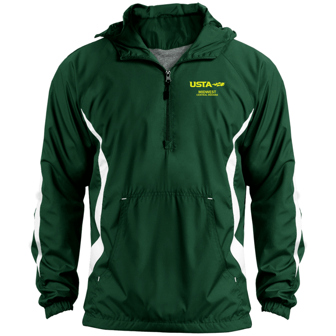 USTA Central Indiana Unisex Colorblock Raglan Anorak