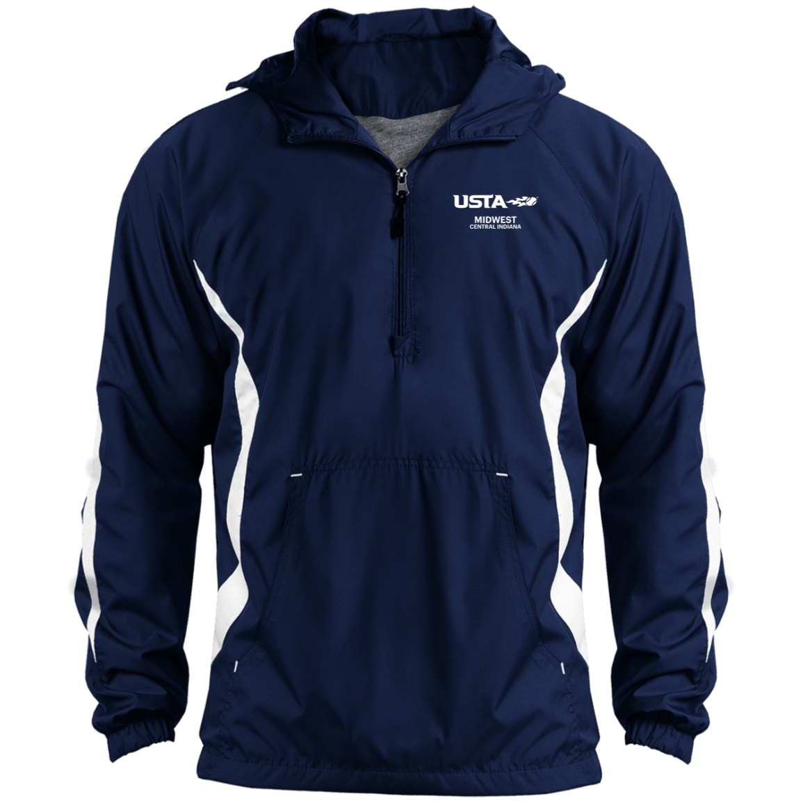USTA Central Indiana Unisex Colorblock Raglan Anorak