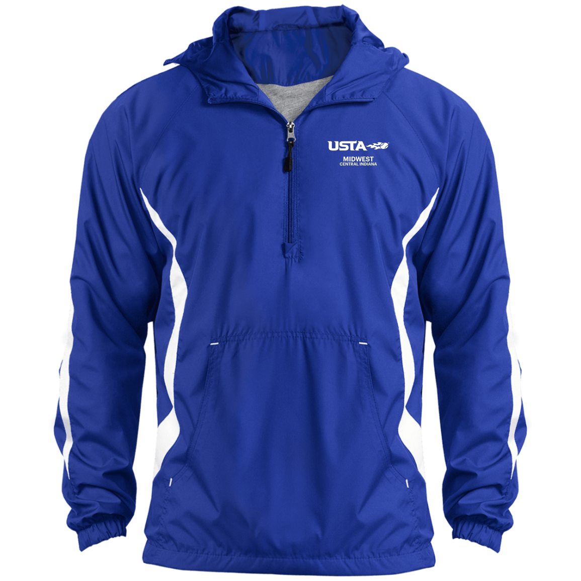 USTA Central Indiana Unisex Colorblock Raglan Anorak