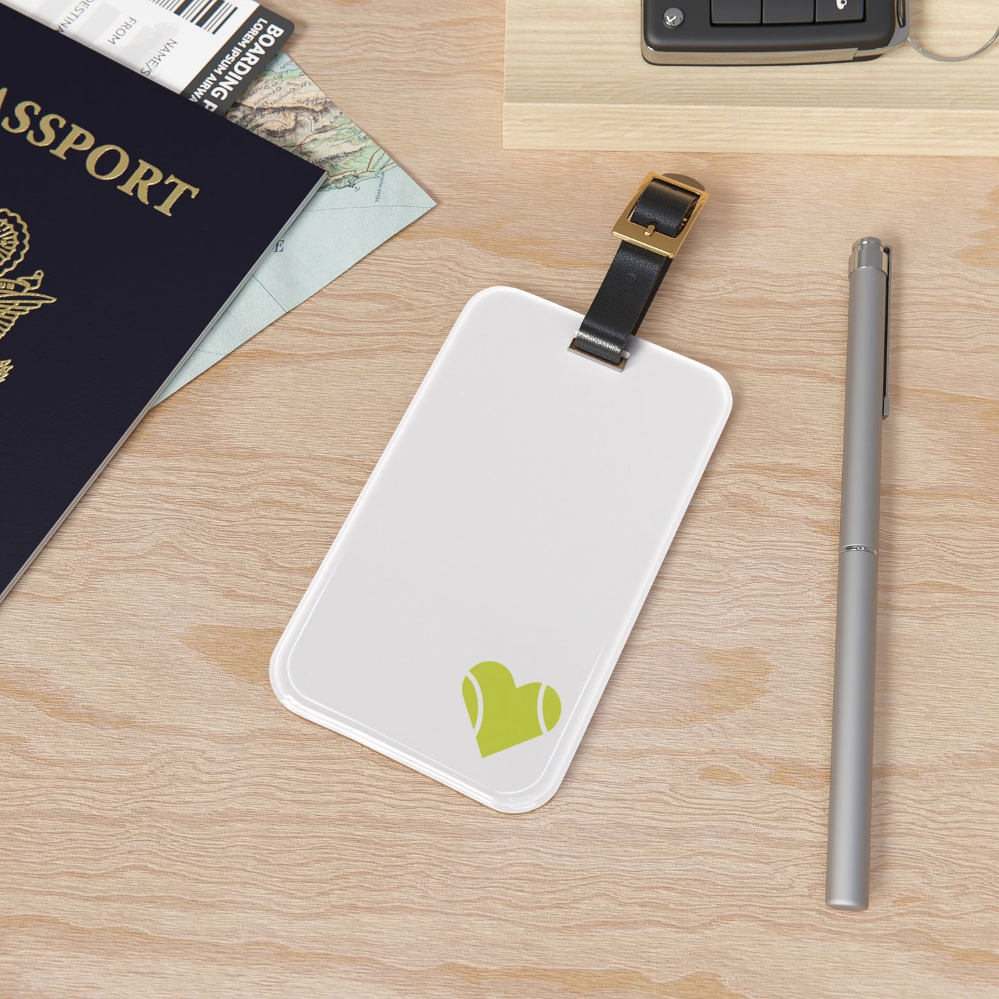 XOX Emoji Luggage Tag — Cute Pink & Lime Travel ID Tag