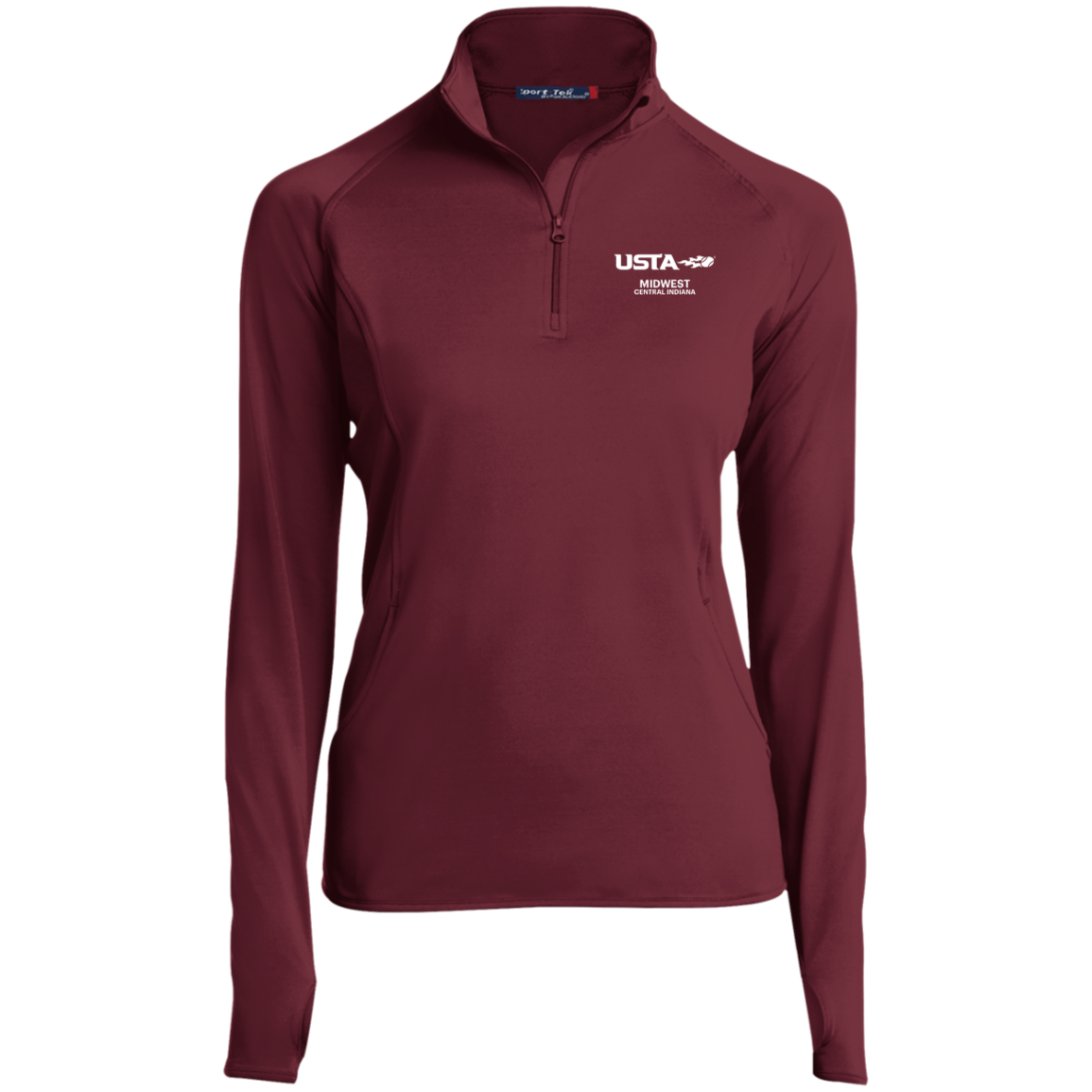 USTA Central Indiana Ladies' 1/2 Zip Performance Pullover