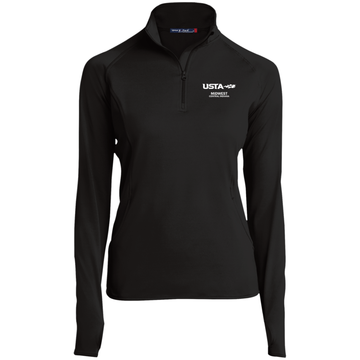 USTA Central Indiana Ladies' 1/2 Zip Performance Pullover